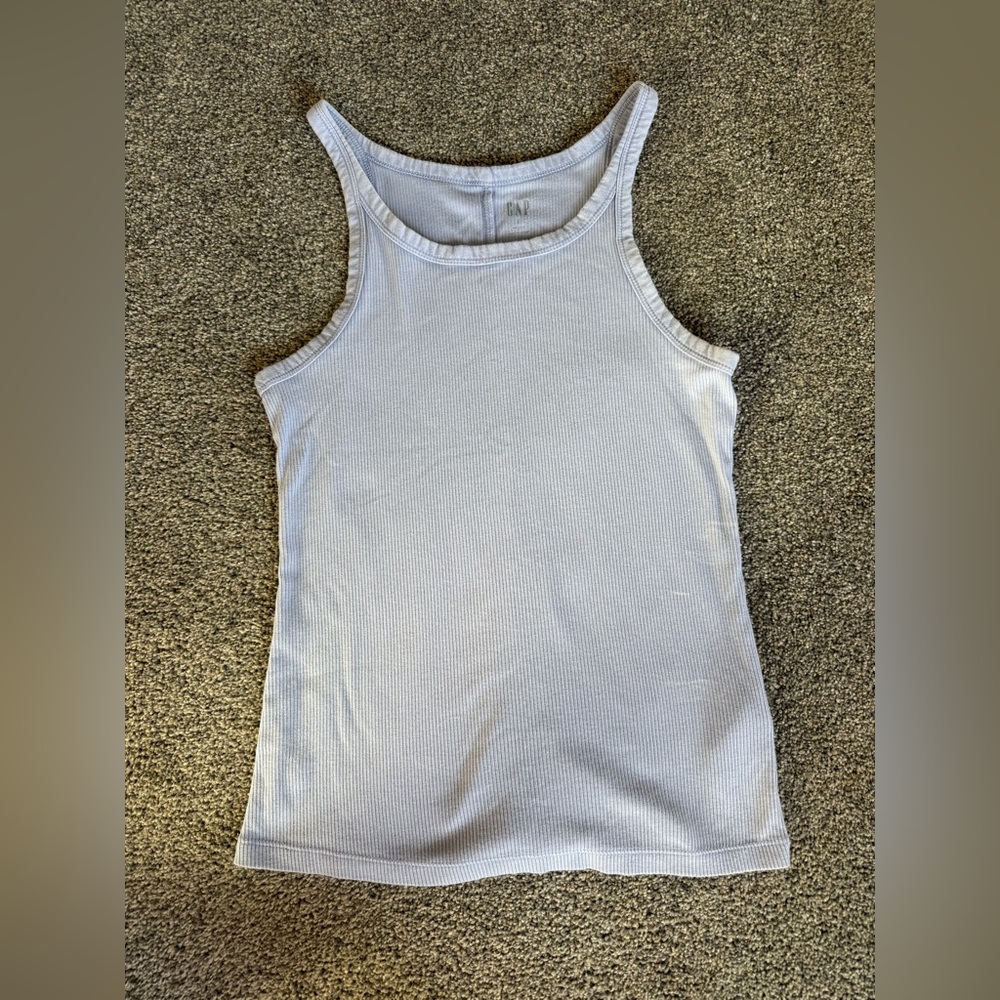 Gap Women’s Ribbed Tank in Light Blue Size Medium